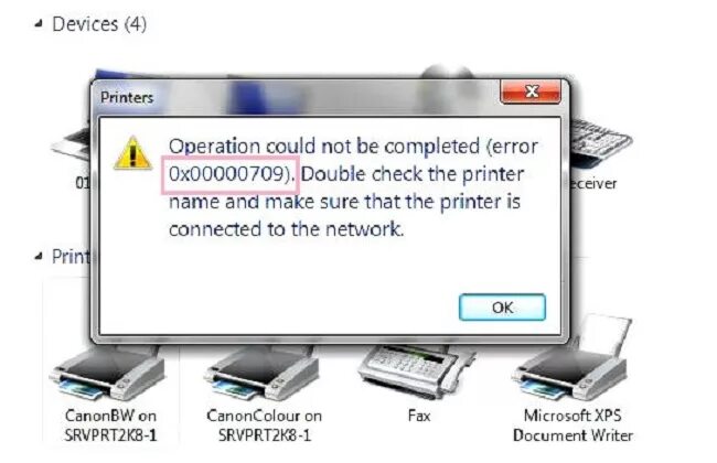 При подключении принтера по сети ошибка 0x00000709 How to fix printer error 0x00000709 Fix printer that cannot be Set as Default Ng