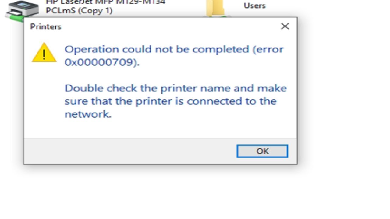 При подключении принтера по сети ошибка 0x00000709 Operation Could Not Be Completed Error 0x00000709 Windows Update Uninstall 6670 