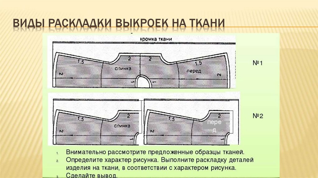 При раскладке выкройки на ткань учитывают При раскладке выкройки на ткани учитывают фото Duhi-Queen.ru