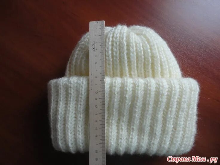 Прибавить на фото шапку Модная шапка с двойным отворотом Knitting, Baby headbands crochet, Baby knitting