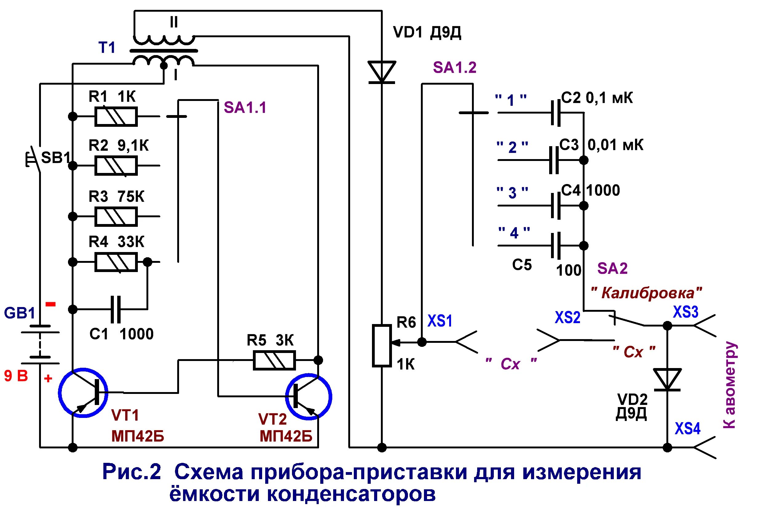 Прибор для проверки конденсаторов своими руками схемы Схемы приборов для проверки своими руками - найдено 77 фото