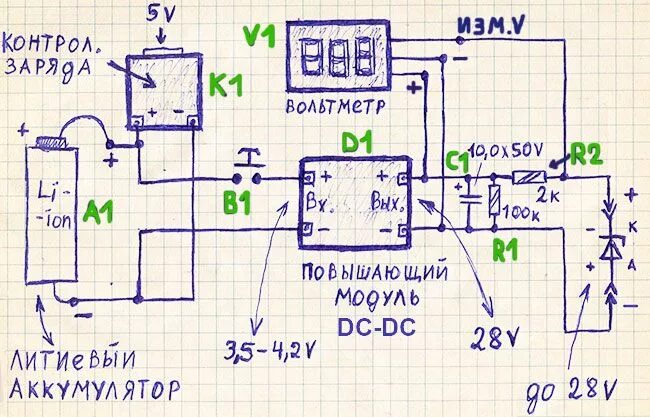 Прибор для проверки светодиодов своими руками схема Простая схема прибора для проверки стабилитронов на их напряжение стабилизации, 