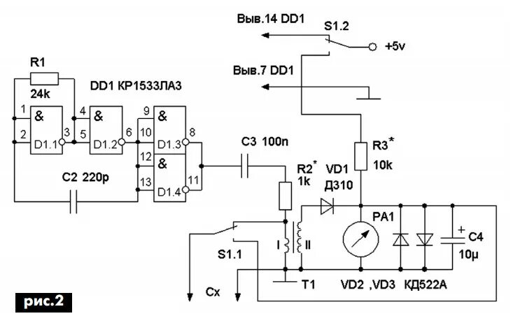 Прибор своими руками схема Форум РадиоКот * Просмотр темы - Замена К561ЛА7 на схожую функциональность