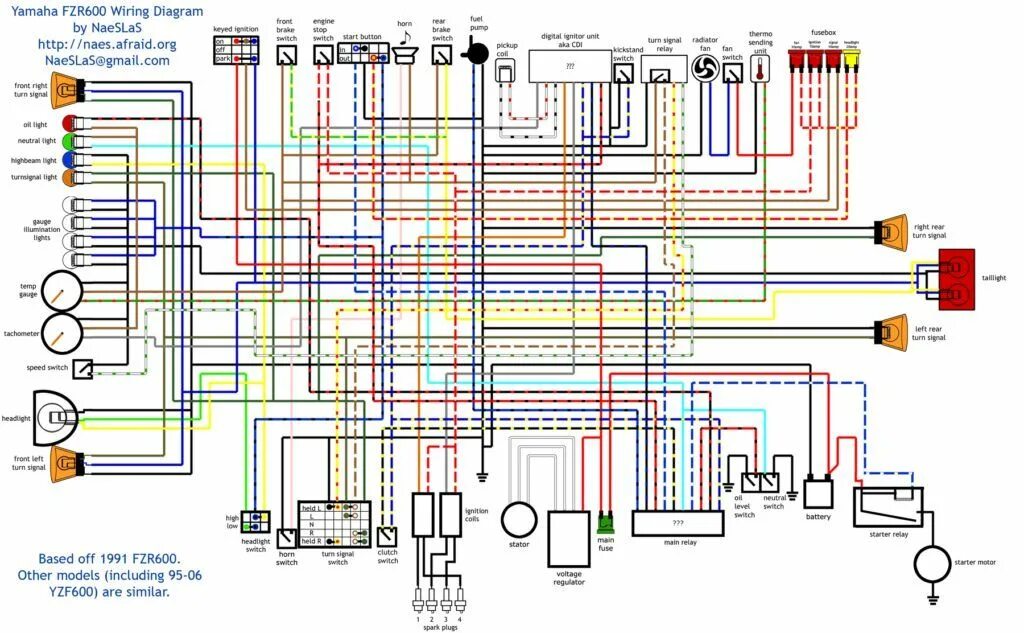 Приборная панель msx 125 подключение 1999 Yamaha R6 Wiring Diagram Webtor Me New On 1999 Yamaha R6 Wiring Diagram Yam