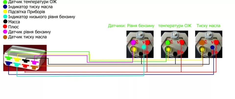 Приборы ваз 2106 подключение Підключення датчиків від 2106 на ваз 2105 - Lada 21053, 1,5 л, 1984 года электро