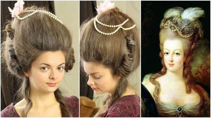 Прическа 18 Marie Antoinette - Tutorial Beauty Beacons Hair styles, Hair tutorial, 18th cent