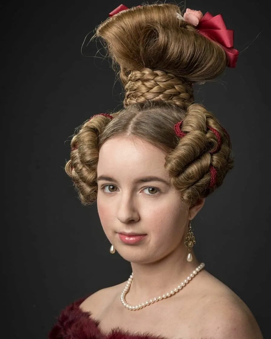 Прическа 19 века фото Pin by Szilvia on Capelli Historical hairstyles, Vintage hairstyles, Hair styles