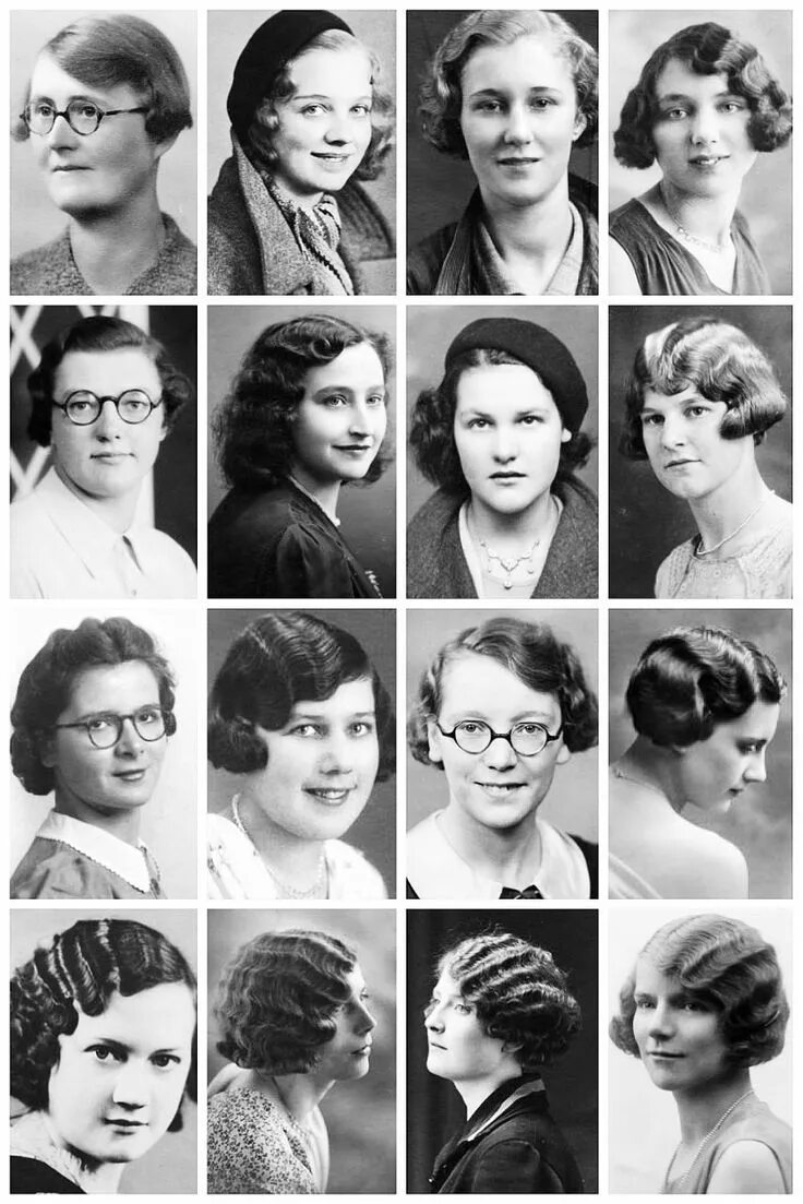 Прическа 1920 х годов женская Amazing vintage portrait photos depict women’s hairstyles of the 1930s. 1930s ha