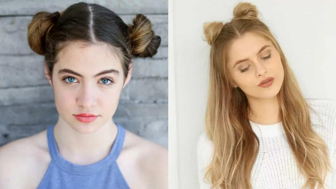 Прическа 2 3 Пучки из 90ых Space Buns - самая трендовая прическа в Pinterest