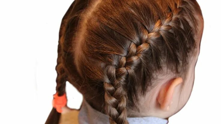 Прическа 2 колоска для девочки Two French-braid hairstyle simple children in kindergarten, school ❤ Legk... При