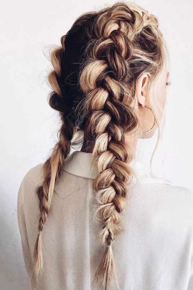 Прическа 2 косички Pin on hair Beach hairstyles for long hair, Prom hairstyles for long hair, Long 