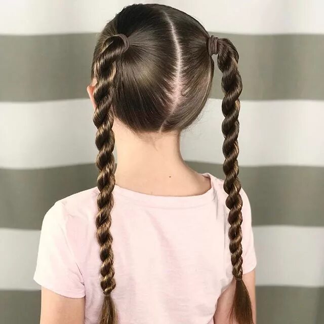 Прическа 2 косички Double Twist Ponytails #tbt #twistponytail #hairinspo #hairtodaygonetomorrow #pi