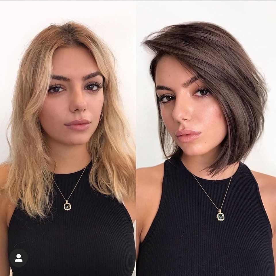 Прическа 2023 женская модная средние волосы Pin em Hair styles