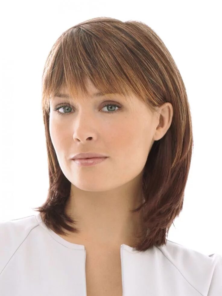 Прическа 35 лет волосы Infatuation Synthetic Wig Final Sale Bangs with medium hair, Medium length hair 