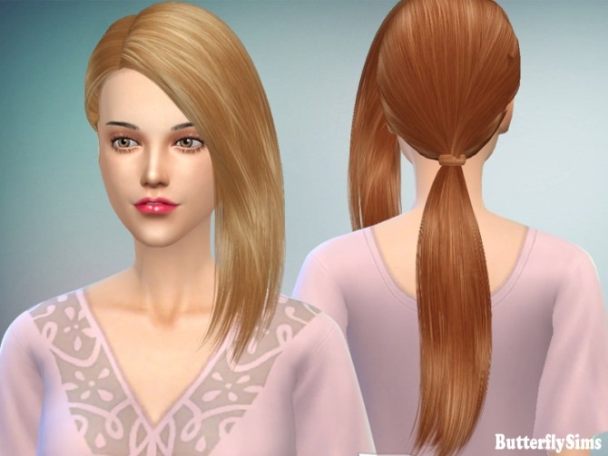 Прическа 4 буквы AF hair 156 Nohat at Butterfly Sims " Sims 4 Updates