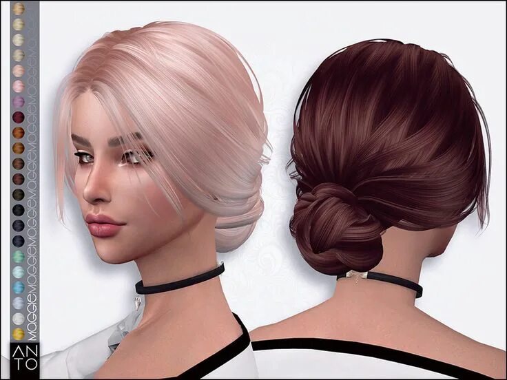 Прическа 4 буквы Messy hairstyle with bun Found in TSR Category 'Sims 4 Female Hairstyles' Sims h