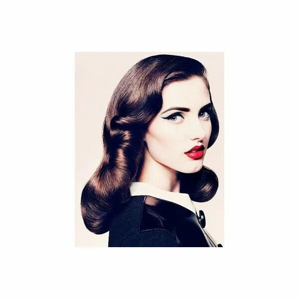 Прическа 40 годов на длинные волосы Retro Waves ❤ liked on Polyvore Peinados retro, Peinado y maquillaje, Tendencias