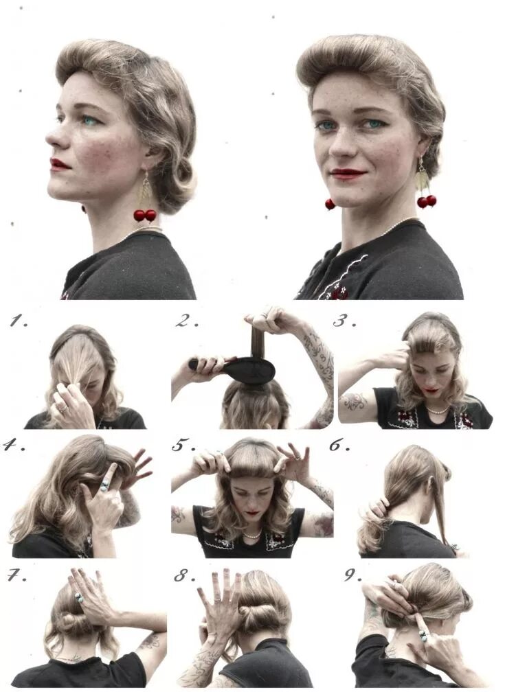 Прическа 40 х годов как сделать How-To Hair Girl 1940's hairstyles Archives Vintage hairstyles tutorial, 1940s h