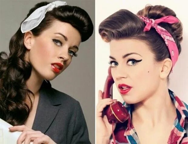 Прическа 50 годов своими руками Chic Retro Hairstyles in 2024 Retro hairstyles, Pin up hair, Womens hairstyles