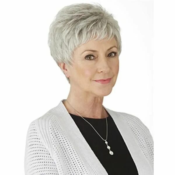 Прическа 60 тонкие волосы Short Grey Wigs High Quality Monofilament Synthetic Short Straight Grey Wig Grey