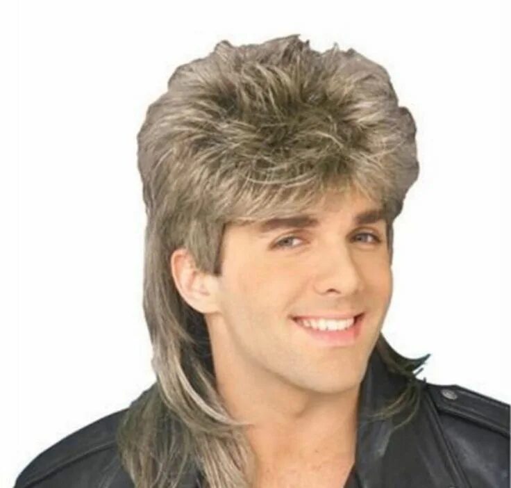 Прическа 80 х годов мужская длинные волосы Diy-Wig Stylish Mens Retro 70s 80s Disco Mullet Wig Fancy Party Accessory Cospla