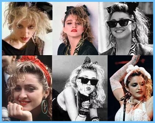 Прическа 90 годов на вечеринку Madonna's different 80's looks ! Madonna 80s outfit, Madonna looks, Madonna 80s