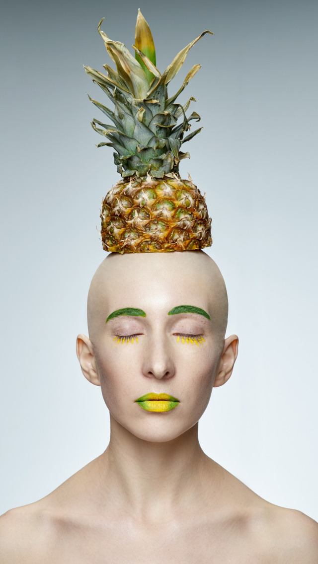 Прическа ананас женская Download wallpaper face, art, pineapple, makeup, ( ° ʖ °), (Sport)/, section me