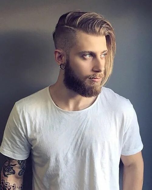 Прическа андеркат длинный 50 Statement Medium-Length Hairstyles for Men Long hair styles, Mens hairstyles,