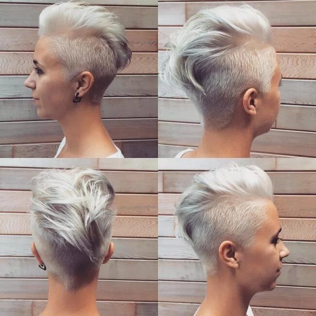 Прическа андеркат женская фото 28 Trendy Faux Hawk Hairstyles for Women 2024 - Pretty Designs Pixie haircut sty