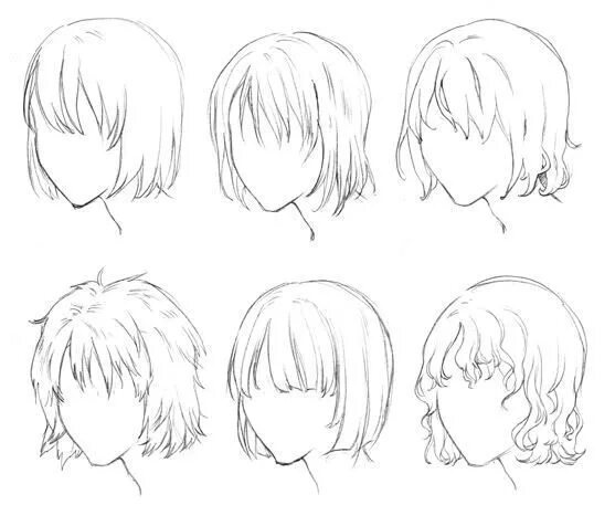 Прическа аниме на короткие волосы Hairstyles For Short Hair Drawing #drawing #hairstyles #hairstylesforshorthair #