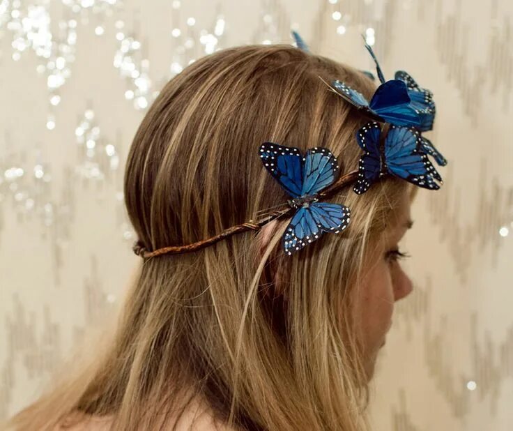 Прическа бабочки для девочки Blue Woodland Butterfly Crown princess fairy by neesiedesigns, $27.00 Butterfly 