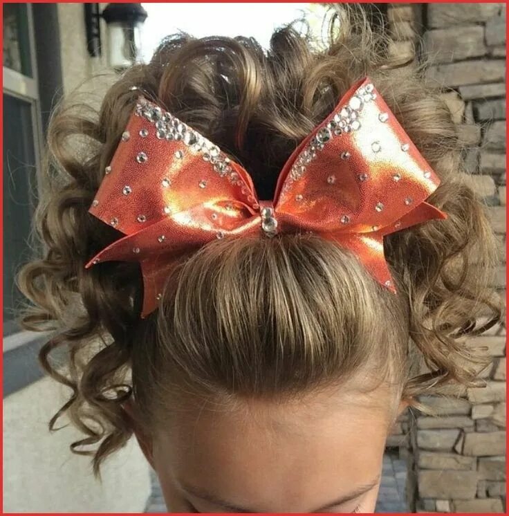 Прическа бант для девочки на длинные Cheer Hairstyles 142265 460 Best Cheer Mom Pinterest Ideas Cheer Hairstyles for 