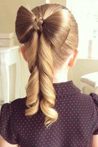 Прическа бантик из волос для девочки 40 Cute Girls Hairstyles For Your Little Princess Flower girl hairstyles, Easy h