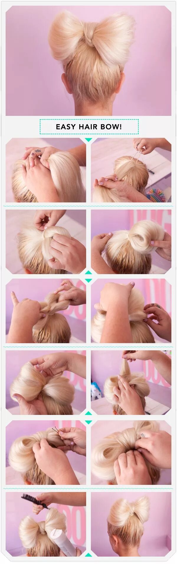 Прическа бантик из волос для девочки пошаговая Hair Bow Inspiration Easy hair bows, Diy wedding hair, Bow hairstyle