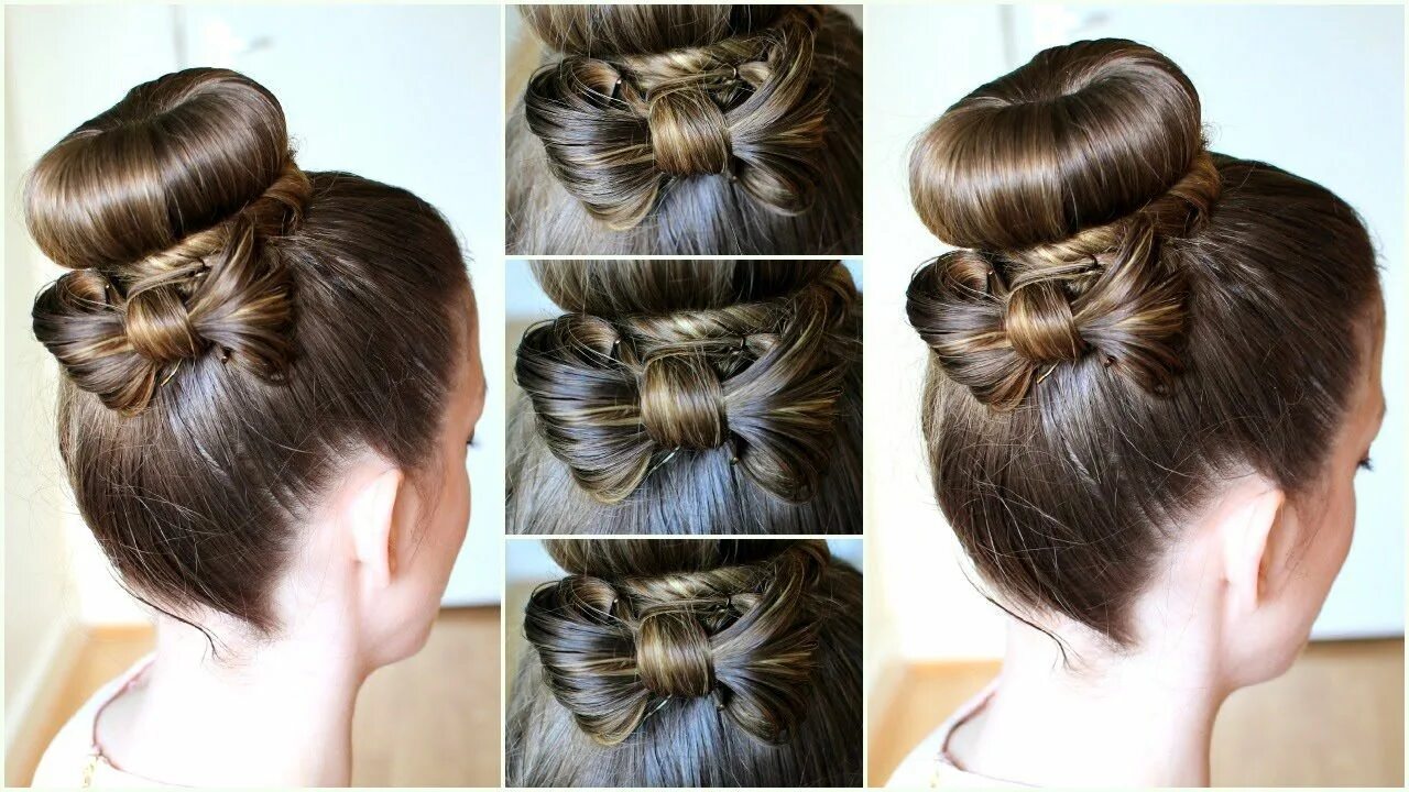 Прическа бантик из волос для девочки пошаговая DIY Bow Bun Updo Hairstyle By Braidsandstyles12 (With images) Hair bun tutorial,