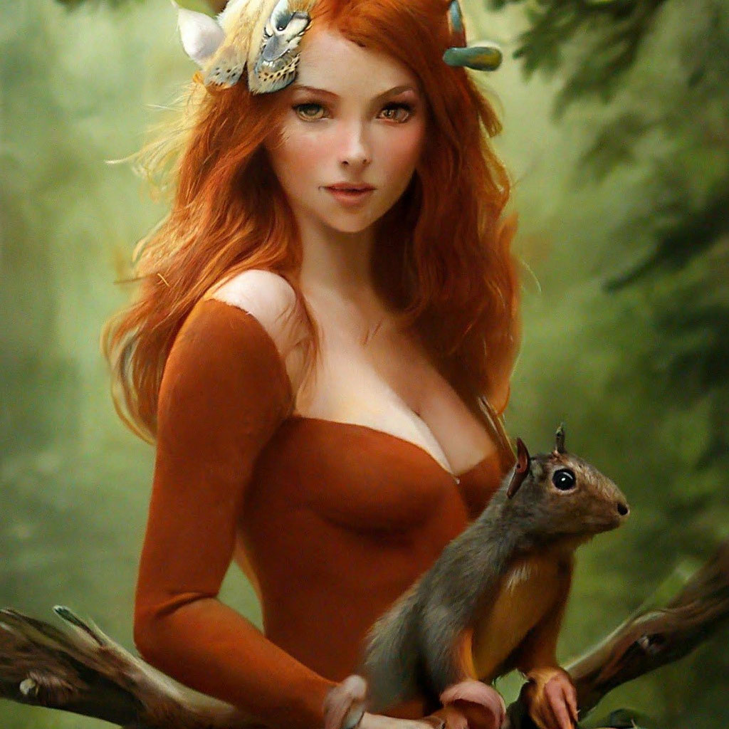 Прическа белка для девочки "Squirrel girl" - image created in Shedevrum