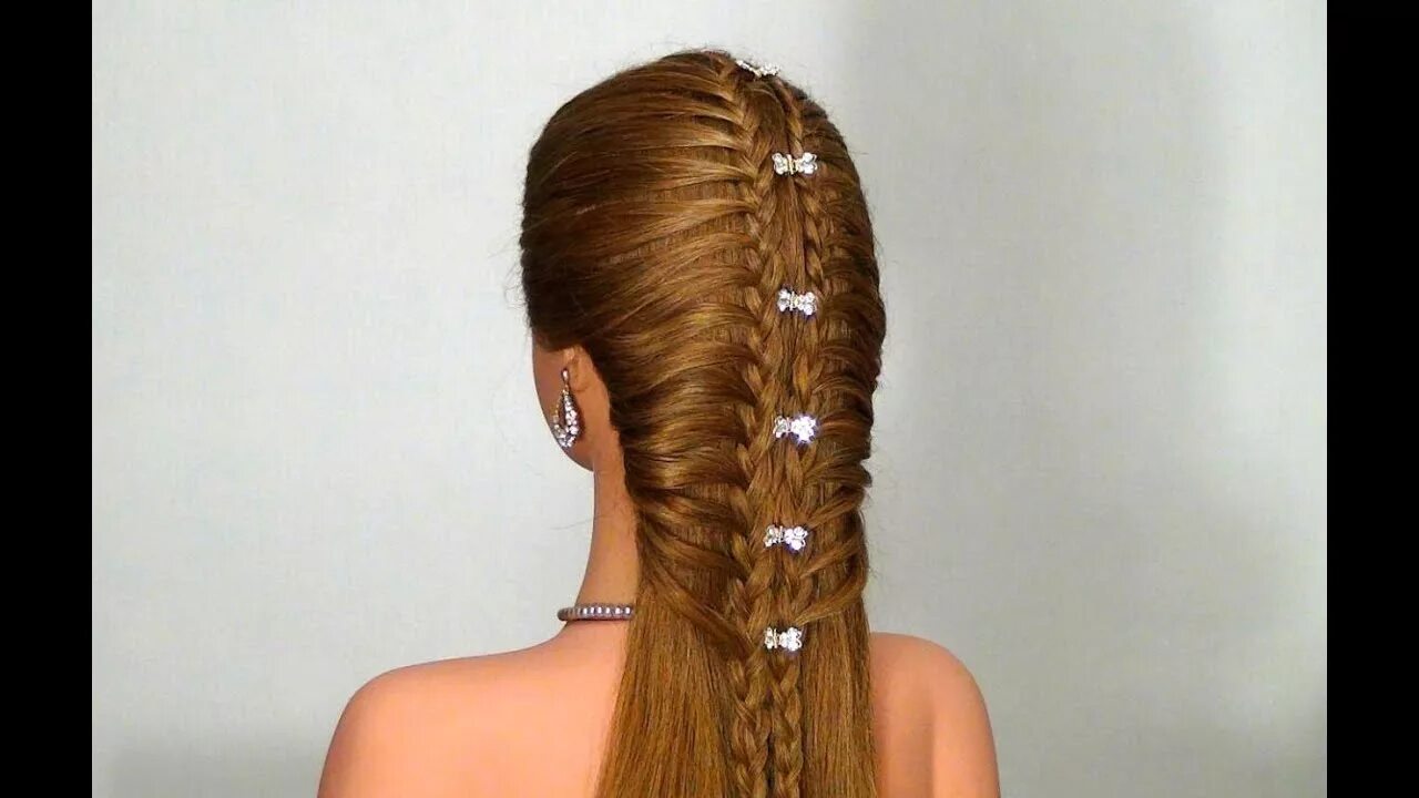 Прическа березка Легкая прическа на каждый день! Easy hairstyle for every day - YouTube