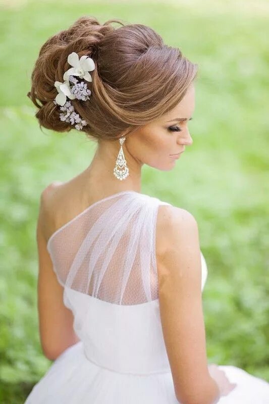 Прическа без фаты на средние волосы 59 Beautiful Wedding Hairstyles Bridal Peinados, Cortes de pelo bonitos, Peinado