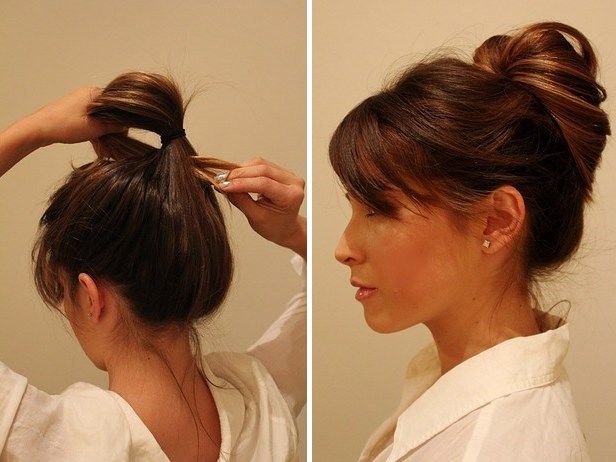 Прическа без резинки на средние волосы kontyok 2019 - Google Search Second day hairstyles, Hair styles, Wedding hairsty