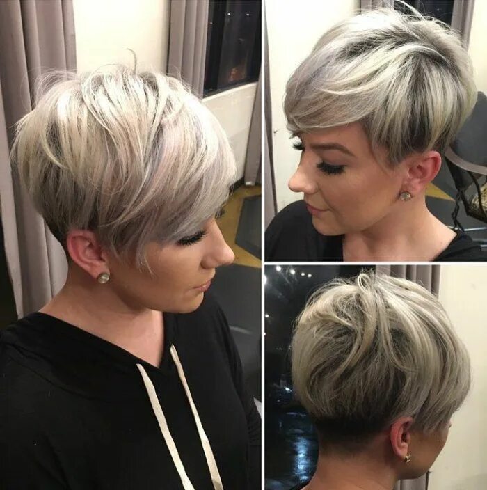 Прическа бикси фото 2024 Sassy Undercut Pixie with Bangs Короткие стрижки, Прически, Модные короткие стри