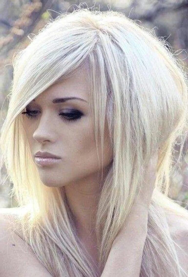 Прическа блонд Pin on grey Edgy haircuts, Haircuts for medium hair, Long hair styles