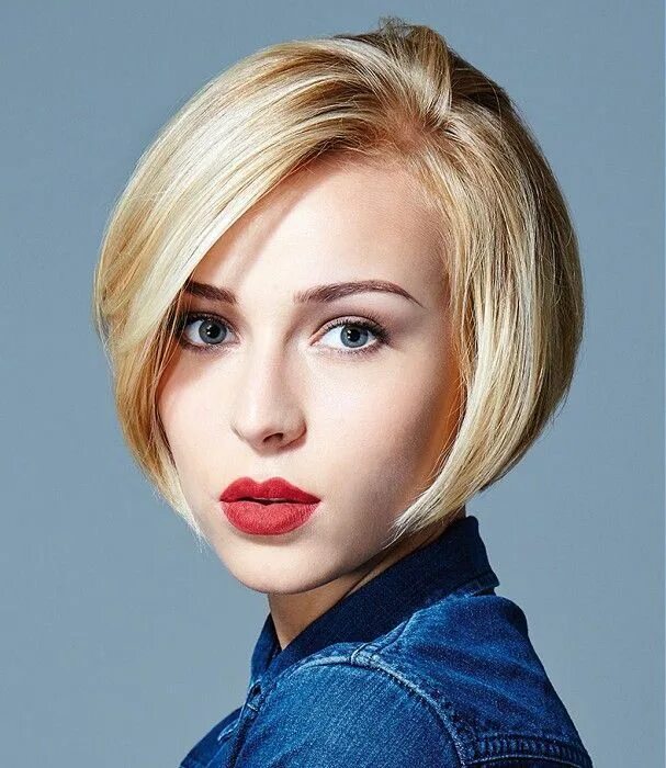 Прическа боб без челки фото b46c3367d2d16e3e1d13609620f74267 Short bob haircuts, Short blonde hair, Short bo