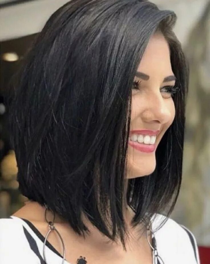 Прическа боб каре длинное Pin by Ley L on Hair style Thick hair styles, Long bob hairstyles, Medium length