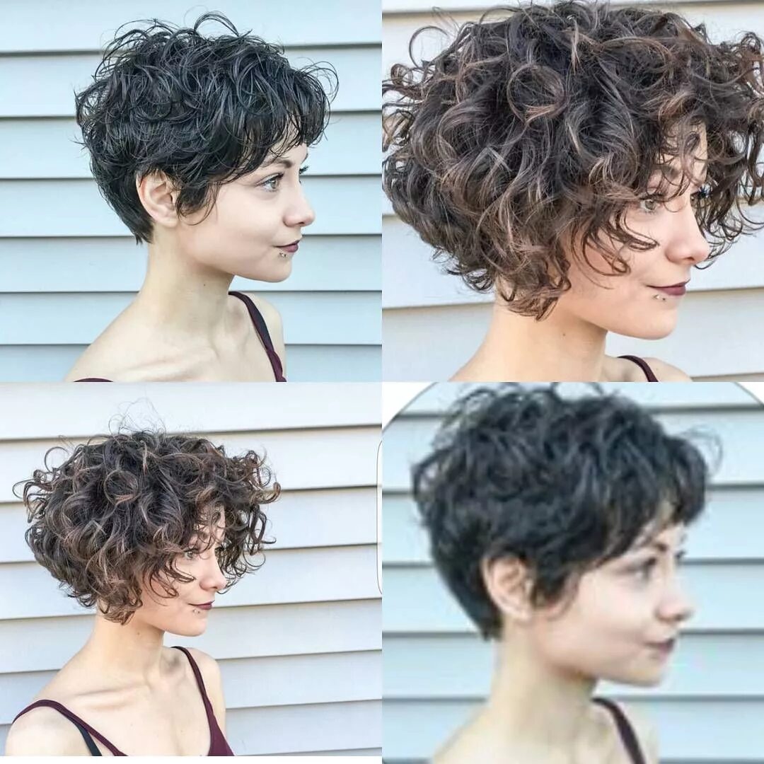 Прическа боб на короткие кудрявые волосы Instagram photo by Short Hairstyles FIIDNT * Jul 1, 2016 at 5:25pm UTC Short cur