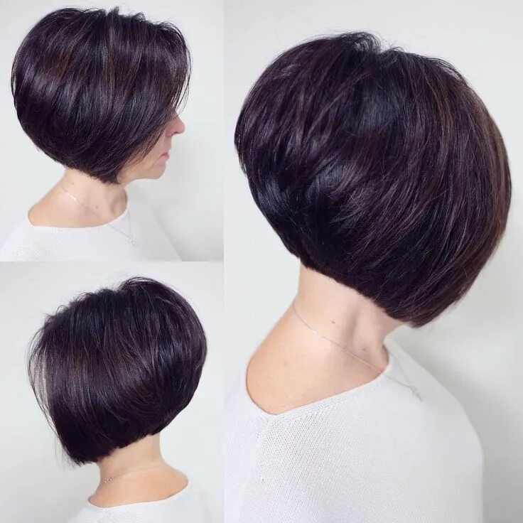 Прическа боб на ножке фото Pin on Cortes de cabello Stacked bob hairstyles, Hair inspiration, Womens hairst