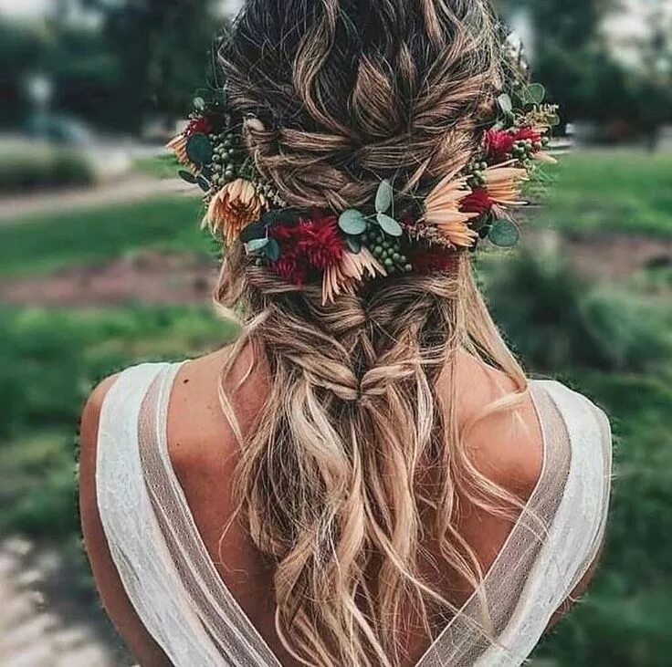 Прическа бохо длинные Amazon.fr : Maquillage Wedding hairstyles, Boho wedding hair, Boho flower crown