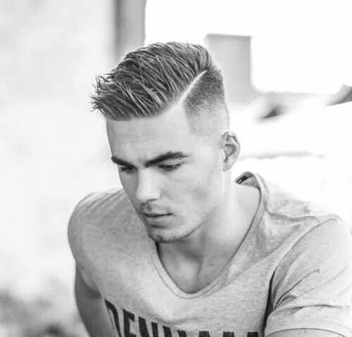 Прическа бока короткие верх Men Short Hairstyle Extension - Premium Grade Hair Short hair undercut, Thick ha