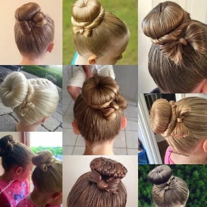 Прическа бублик на длинные волосы девочке detskie-pricheski-dlya-devochek-na-noviy-god20 Hair styles, Cute hairstyles updo