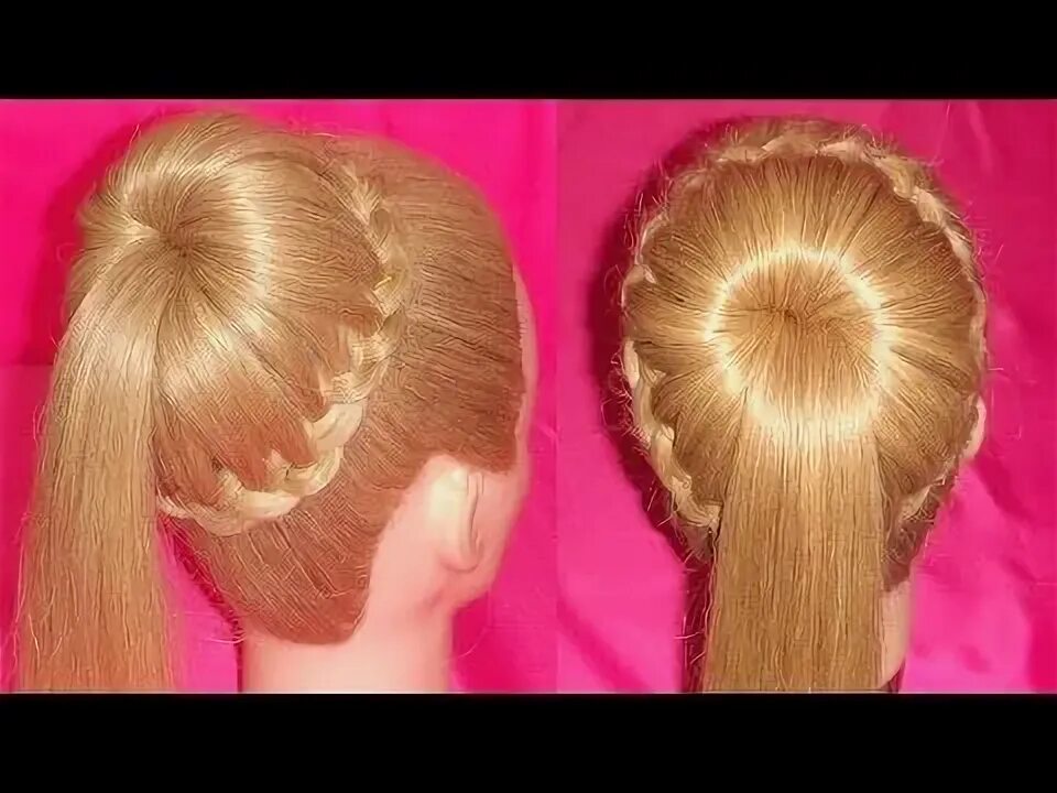 Прическа бублик на длинные волосы девочке PEINADO FACIL ; COLETA ELEGANTE HAIRSTYLE; ELEGANT PONYTAIL -VIRIYUEMOON - YouTu