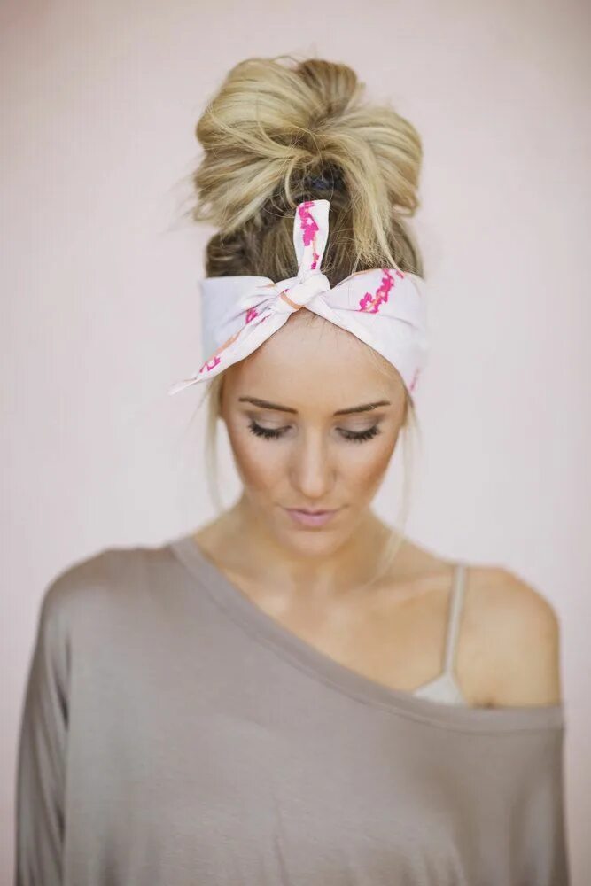 Прическа бублики с банданой для девочки Dolly Bow Tie Up Headscarf Headband Bandana Hair by ThreeBirdNest, $18.00 Bandan